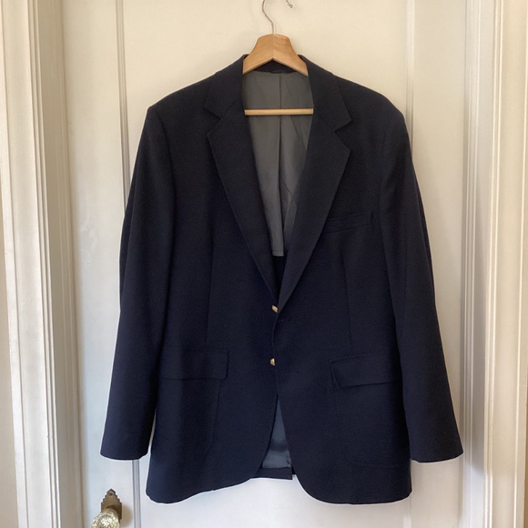 Vintage Boston Store Navy Blazer Men’s 41R Brass Buttons Pockets Lightweight - Picture 10 of 14